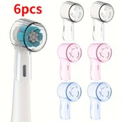 Resim Oral B için 6 adet Taşınabilir Diş Fırçası Başlığı Kapakları - Toz Geçirmez, Ev & Seyahat için Hava Delikli Kolay Değiştirme Tasarımı 