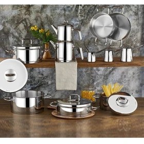 Resim Aryıldız Çeyiz Seti Prestige 20 Parça Vento Metal Kapak 