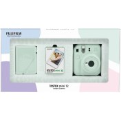 Resim Fujifilm Instax Mini 12 Yeşil Fotoğraf Makinesi 10'lu Film ve 28'li Mini Albüm Bundle Box 
