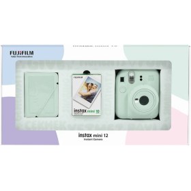 Resim Fujifilm Instax Mini 12 Yeşil Fotoğraf Makinesi 10'lu Film ve 28'li Mini Albüm Bundle Box 
