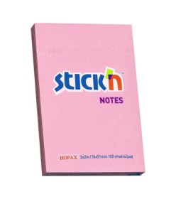 Resim Stickn 76x51mm Yapışkanlı Not Kağıdı Pastel Pembe 100 Yaprak 12 Paket 21145 