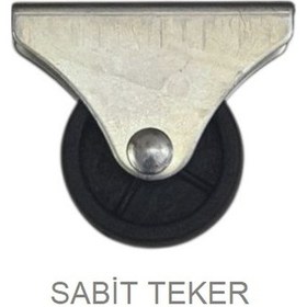 Resim Ofis Koltuk Dolap Etejer İçin 38'lik Sabit Teker 10 Adet Siyah 