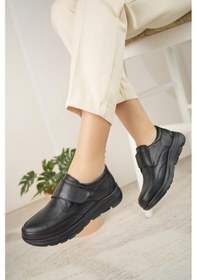 Resim Forex 1029 Siyah Hakiki Deri Cırtlı Anatomik Kadın Ayakkabı-siyah Siyah 