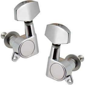 Resim Gitar Aksesuarları Folk Gitar Tel Düğmeleri Tel Hizalama Düğmeleri Üst Kıvırıcı 3 Sol 3 Sağ Gümüş 