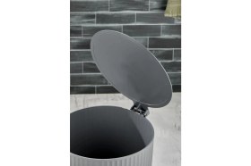 Resim Pedallı, Çizgili Yuvarlak Model Banyo/mutfak Çöp Kovası 8lt 