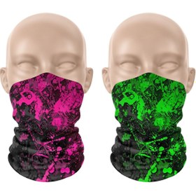 Resim dairaksesuar 2'li Set Bandana Erkek Bandana Kadın Bandana Motosiklet Bandana Boyunluk Balaklava Outdoor 