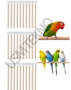 Resim Usmtekno Kuş Tüneği Ahşap Tünek Ağaç Tünek Tahtatünek 30 Adet 25 CM Beyaz 