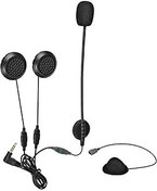 Resim QSPORTPEAK Motosiklet interkom aksesuarı, V6 / V4 / E6 için, mikrofon kulaklığı, sert ve yumuşak kablolu kulaklık kombinasyonu, motosiklet BT Bluetooth interkom için, farklı motosiklet kaskları için 