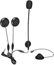 Resim QSPORTPEAK Motosiklet interkom aksesuarı, V6 / V4 / E6 için, mikrofon kulaklığı, sert ve yumuşak kablolu kulaklık kombinasyonu, motosiklet BT Bluetooth interkom için, farklı motosiklet kaskları için 