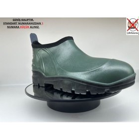 Resim Kısa Su Geçirmez Reçber Lastik Çizme - Yeşil - 42 