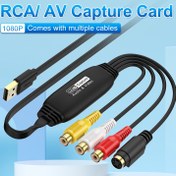 Resim Video Kayıt Kartı USB 2.0, RCA'dan USB Video Kayıt Cihazı, Video'yı Dijital Dönüştürücü, VHS'yı Dijital Dönüştürücü, Tek Tıkla VHS VCR Hi8 TV'yı DVD'ye Mac OS X veya Windows 7 8 10 adet için 