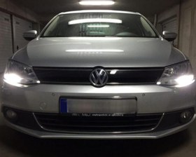 Resim Volkswagen Jetta MK6 Beyaz Led Gündüz Far Aydınlatma Ampulu FEMEX P21W 