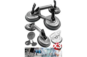 Resim Özgürce Yüksek Kalite Cam Fayans Kaldırma Metal Alüminyum 3'lü Vantuz Seti 