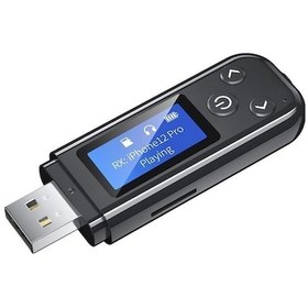 Resim Didadodo K15-pro 2'si 1 Arada Usb Bluetooth 5.0 Ses Adaptörü, Lcd Ekranlı Verici Alıcı 