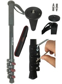 Resim Tatsujin Sony Mc2500 Uyumlu Kamera Için 3 Kademeli Pro Monopod 