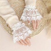 Resim Kadınların Yaz Kollukları, Esnek Polyester Kumaş, Klasik Çiçek Deseni, Çok Yönlü ve Dekoratif, Dış Mekan Giyim için Mükemmel 