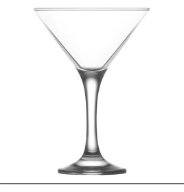 Resim 6'lı Şeffaf Misketli Martini Kadehi Seti, Şık ve Zarif Içecek Sunumları Için Ideal 