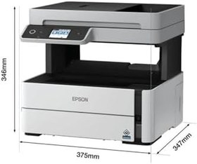 Resim Epson EcoTank M3170 Mono A4 Çok Fonksiyonlu Yazıcı, Wi-Fi, Faks, Çift Taraflı, Siyah Beyaz Mürekkep Tanklı 