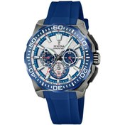 Resim Festina F20725/4 Chrono Bike Quartz Silikon Mavi Gri Kadran 20 Atm 46 Mm Erkek Kol Saati 