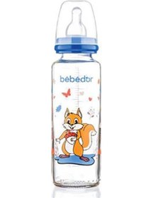 Resim Bebedor B-31302 Desenli Cam Biberon 250 ML Mavi 