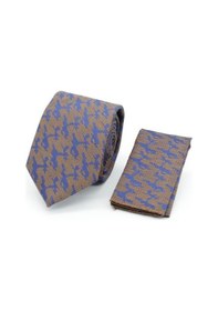 Resim İmza Taba Desenli 6 Cm Kravat Taba 