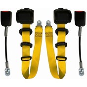 Resim Emniyet Kemeri Otomatik 3 Nokta Kollu Ön Sarı Takım 