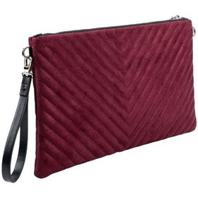 Resim Portföy Çantası Kadın Silver Polo 1034-48551 Sılver Polo Clutch M152 Süet Bordo-v Süet Bordo Bordo 