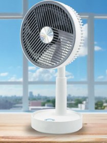 Resim Mobee USB Şarjlı Masa Üstü Vantilatör – 3 Kademeli Mini Sessiz Fan (Yükseklik Ayarlı) 13cm 
