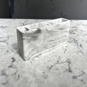 Resim Mermer Desenli Beton Dekoratif Peçetelik Ve Kürdanlık Restoran Kafe Lokanta 