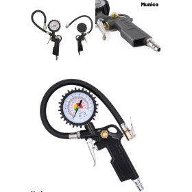 Resim Munico Profesyonel Saatli Hava Tabancası 0-120 Psi Kapasiteli Ergonomik Tasarım ile Güvenilir Lastik Dolumu 