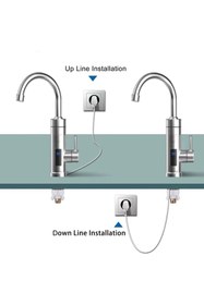 Resim Wevolt Çelik Lüks Elektrikli Ani Su Isıtıcı Termal Şofben Musluk + Çelik Siprel Başlık Hediyeli. 