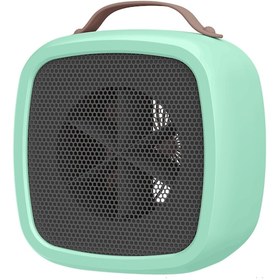 Resim Ev Tipi Mini Isıtıcı Elektrikli Fanlı Isıtıcı Açık Yeşil 