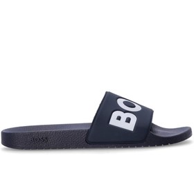 Resim BOSS Erkek Büyük Logo Detaylı Üst Yüzey Rahat ve Düz Tabanlı Lacivert Sneaker 50536835-405 