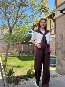 Resim 3 Parça Bağlama detaylı Takım Kahve - S 
