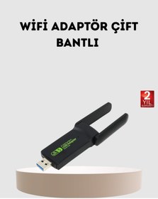 Resim LaraThec Ultratekno Dual Band WiFi Adaptör – 1200 Mbps, USB 3.0, Çift Antenli, Geniş Kapsama Alanı ve Y 