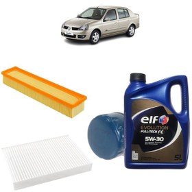 Resim Renault Symbol 1.5 Dci Filtre Yağ Seti 3Lü 2001-2007 Elf Fulltech 5W30 5LT 