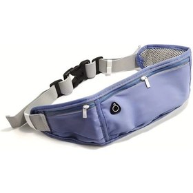 Resim Elmpaly Reflektif Koşu Bel Çantası - Mavi, Ayarlanabilir Askılı, Dayanıklı Mavi 