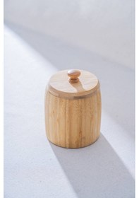 Resim Acar Bambu Kapaklı Kavanoz - 13 Cm Bambu 