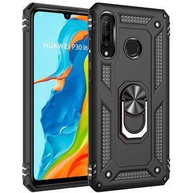 Resim Smcase Huawei P30 Lite Vega Yüzüklü Tank Kapak Kılıf Nano Ekran Koruyucu 