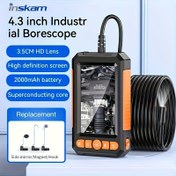 Resim INSKAM 8mm Dijital Borescope İnceleme Kamerası, 4.3" IPS LCD Ekran, 1/5/10m Yarı Rigt Snake Kablo, USB Şarj Edilebilir Batarya ve Otomatik Gece Görüşü - Otomotiv Tamiri, Su Kanalizasyonu, Ev Boru İncelemeleri, Endoskopik İnceleme, Esnek Kamera Tasarımı, Dayanıklı Yapım için 