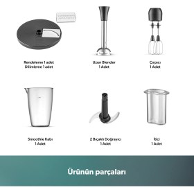 Resim Homend Functionall 2851H Mutfak Robotu Siyah Kırmızı 