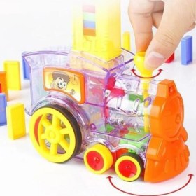Resim Happy Toys Domino Treni / Domino Dizmek Artık Çocuk Oyuncağı 