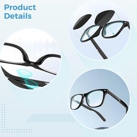 Resim Akıllı Gözlük, Sesli Komuta Ve Fotoğraf Kontrol Özellikli Çıkarılabilir Kablosuz Güneş Gözlüğü, 