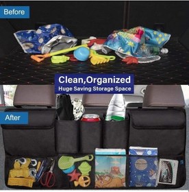 Resim Oto Araç Içi Bagaj Düzenleyici 8 Cepli Model Organizer 