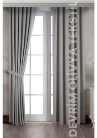 Resim Devrim Olivya Tekstil Lüks 1. Sınıf Özel Dikim Taşrengi Blackout Işık Geçirmez Fon Perde Ekstraforlu Karartma Blackout Taş 