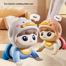 Resim Müzik ve Konuşma Öğrenme ile Etkileşimli Çocuklar & Küçük Çocuklar için Sürünme Oyuncak - Eğlenceli Elektrikli Oyuncağı, Beyaz/Pembe/Sarı Sevimli Tasarım - Piller Dahil Değildir 