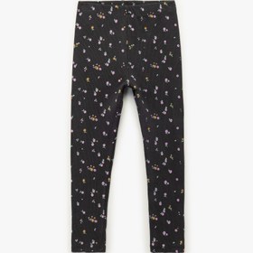 Resim Kız Bebek Kaşkorse Çiçek Desenli Pamuklu Tayt 