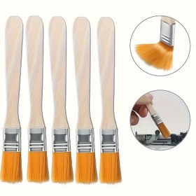 Resim Toz Fırçaları, PC için Çok Amaçlı 13.0cm Elektronik Tamir Fırçaları, Klavye, Dizüstü Bilgisayar, Kamera, Cep Telefonu Anakartı IC Temizleme, Sarı Kıl Bilgisayar Bakım Fırçası 