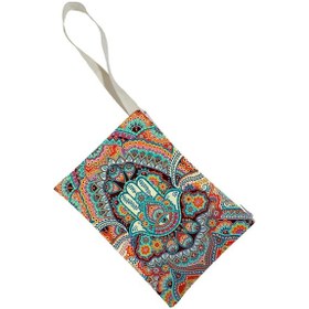 Resim Unisex Mandala Desenli Portföy Clutch Çanta Çok Renkli 