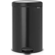 Resim Brabantia Çöp Kutusu 20 lt Newicon Pedallı Mat Siyah 